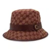 Gucci Gg Canvas Bucket Hat 'brown Burgundy'