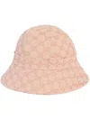GUCCI GG-CANVAS BUCKET HAT FOR WOMEN IN PINK