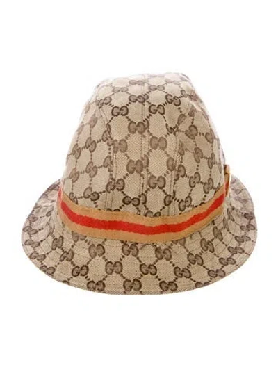 Pre-owned Gucci Gg Canvas Bucket Hat In Neutral