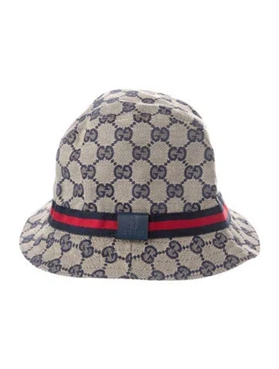 Pre-owned Gucci Babies' Gg Canvas Bucket Hat In Neutral