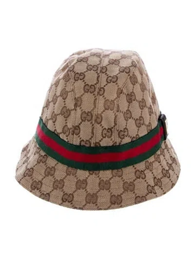 Pre-owned Gucci Gg Canvas Bucket Hat In Neutral