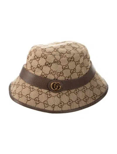 Pre-owned Gucci Gg Canvas Bucket Hat In Neutral
