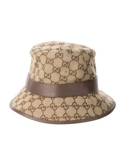 Pre-owned Gucci Gg Canvas Bucket Hat In Neutrals