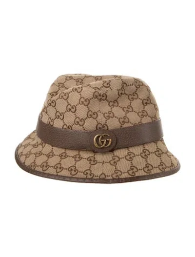 Pre-owned Gucci Gg Canvas Bucket Hat In Neutrals