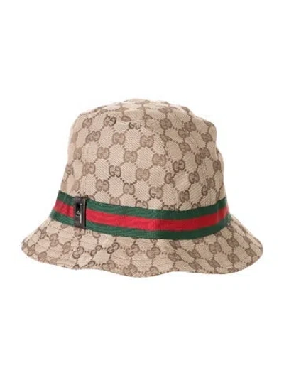 Pre-owned Gucci Gg Canvas Bucket Hat In Neutrals