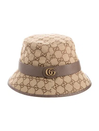 Pre-owned Gucci Gg Canvas Bucket Hat In Neutrals