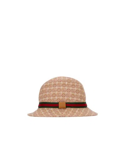 Gucci Gg Canvas Bucket Hat In Nude