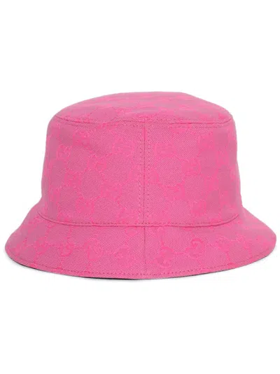 Gucci Gg Canvas Bucket Hat In Pink