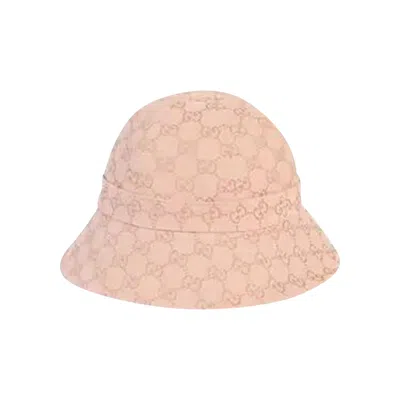 Pre-owned Gucci Gg Canvas Bucket Hat 'pink' | Women's Size M