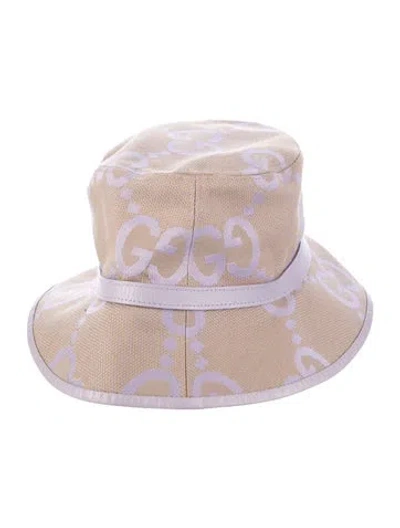 Pre-owned Gucci Gg Canvas Bucket Hat In Purple