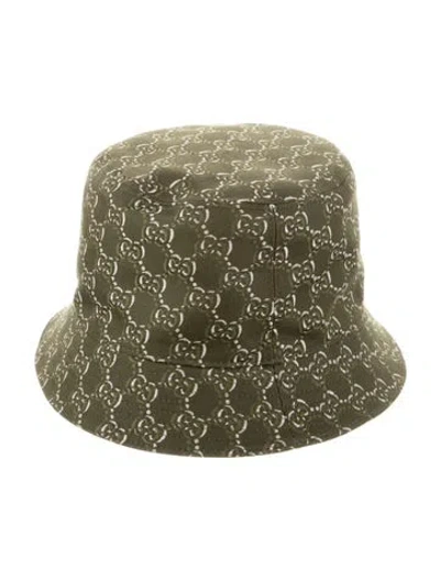 Pre-owned Gucci Gg Canvas Bucket Hats W/tags In Green