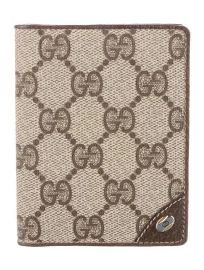 Pre-owned Gucci Gg Canvas Canvas Bifold Wallet In Brown
