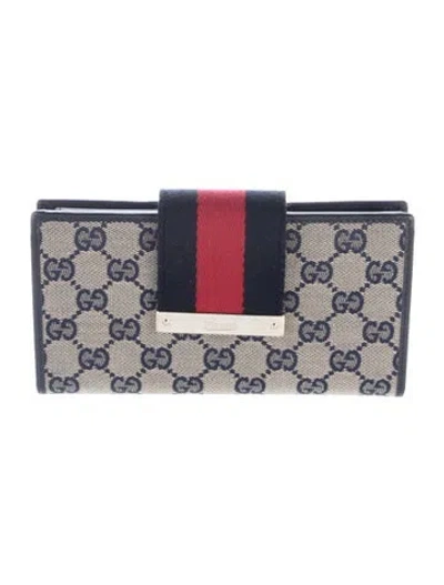 Pre-owned Gucci Gg Canvas Canvas Continental Wallet