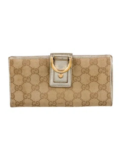 Pre-owned Gucci Gg Canvas Canvas Continental Wallet In Multi