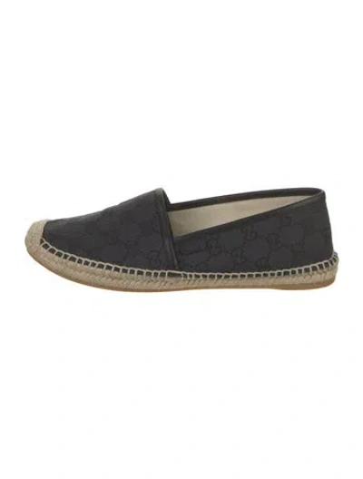 Pre-owned Gucci Gg Canvas Canvas Espadrilles In Blue
