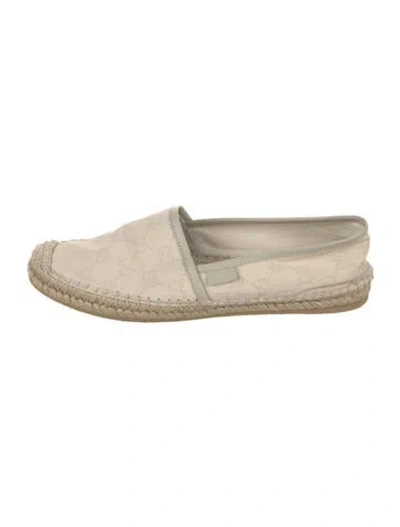 Pre-owned Gucci Gg Canvas Canvas Espadrilles In Neutral