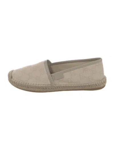 Pre-owned Gucci Gg Canvas Canvas Espadrilles In Neutral