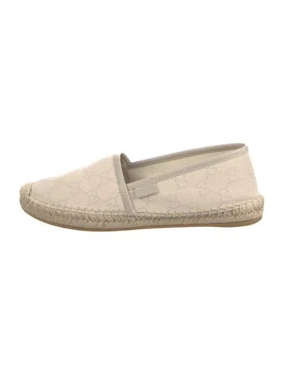Pre-owned Gucci Gg Canvas Canvas Espadrilles In Neutral