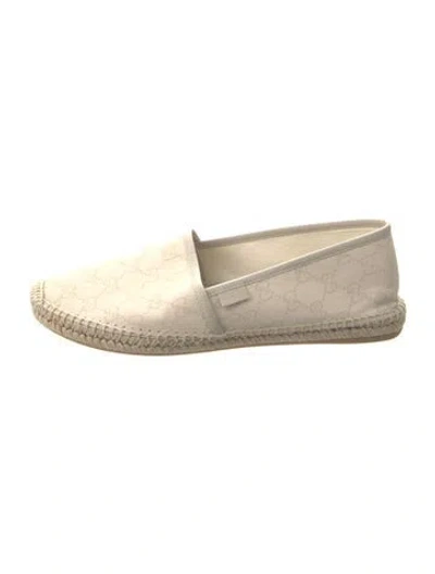 Pre-owned Gucci Gg Canvas Canvas Espadrilles In Neutral