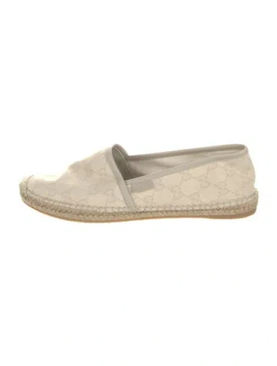 Pre-owned Gucci Gg Canvas Canvas Espadrilles In Neutrals
