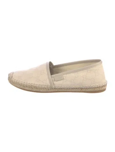 Pre-owned Gucci Gg Canvas Canvas Espadrilles In Neutrals
