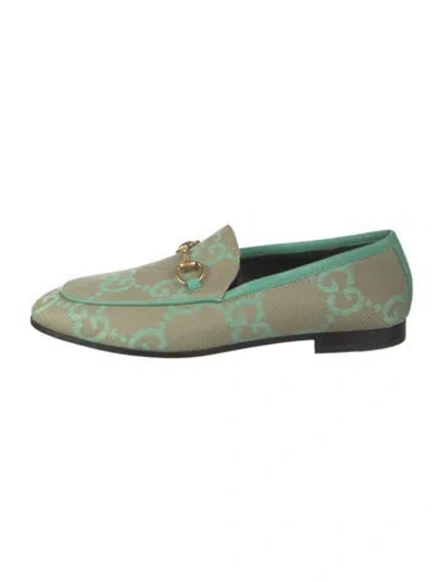 Pre-owned Gucci Gg Canvas Canvas Loafers In Multi