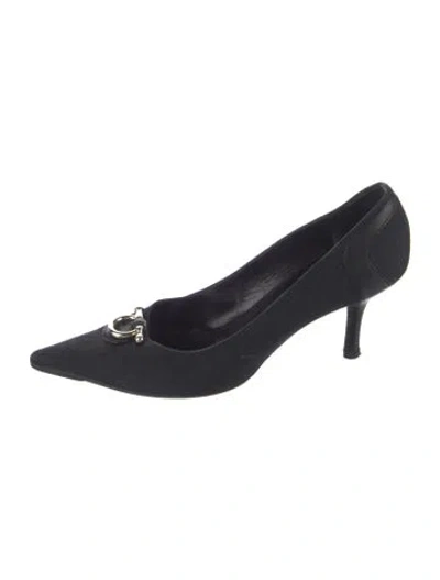 Pre-owned Gucci Gg Canvas Canvas Pumps In Black