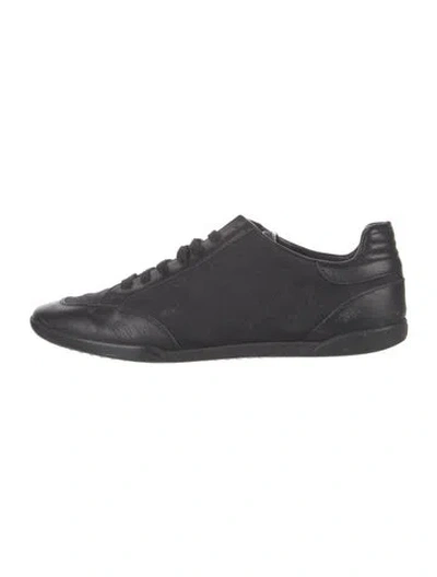 Pre-owned Gucci Gg Canvas Canvas Sneakers In Black