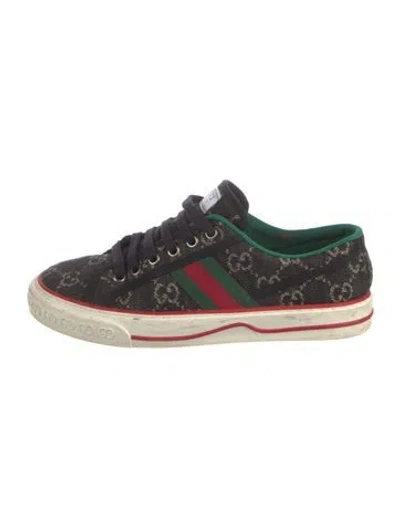 Pre-owned Gucci Gg Canvas Canvas Sneakers In Black