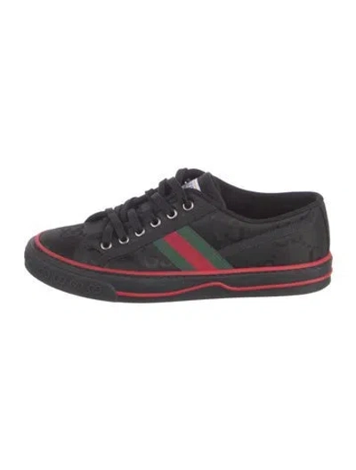 Pre-owned Gucci Gg Canvas Canvas Sneakers In Black