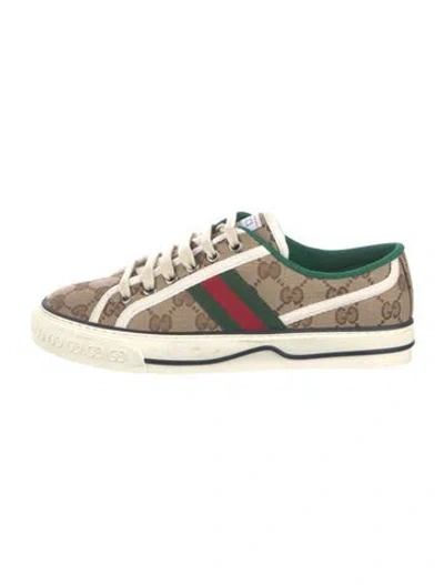 Pre-owned Gucci Gg Canvas Canvas Sneakers In Brown