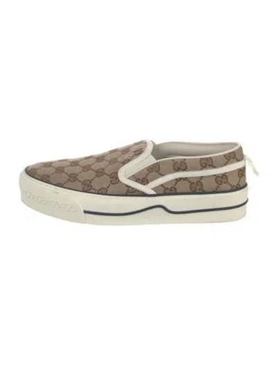 Pre-owned Gucci Gg Canvas Canvas Sneakers In Brown