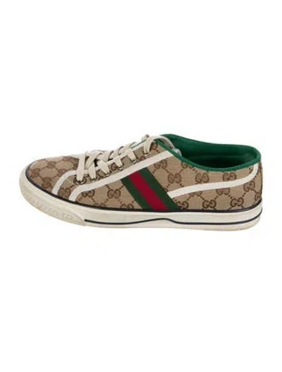 Pre-owned Gucci Gg Canvas Canvas Sneakers In Brown
