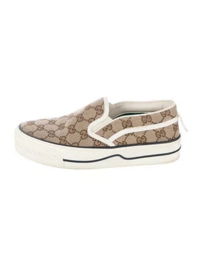 Pre-owned Gucci Gg Canvas Canvas Sneakers In Brown