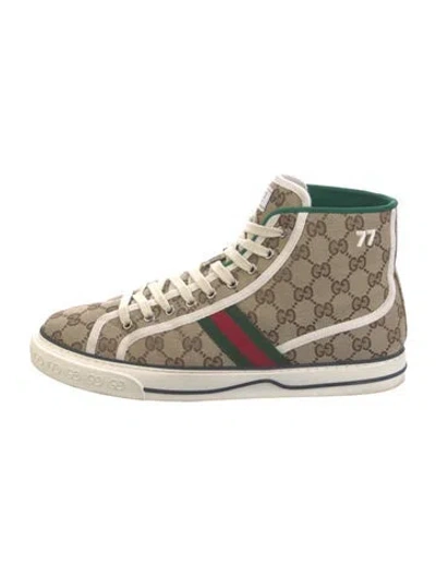 Pre-owned Gucci Gg Canvas Canvas Sneakers W/ Tags In Neutral
