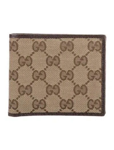 Pre-owned Gucci Gg Canvas Canvas Wallet In Neutral