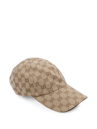 Gucci Gg Canvas Cap In Brown