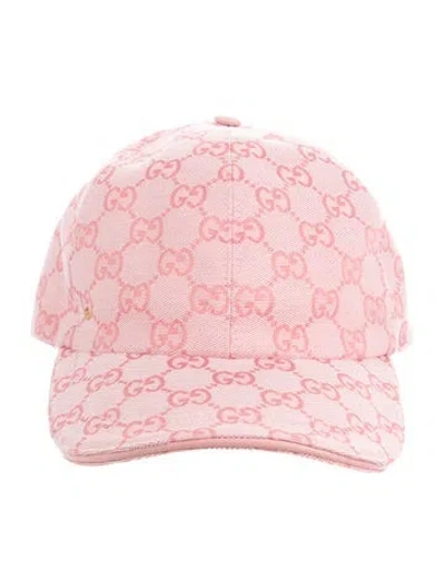 Pre-owned Gucci Gg Canvas Cap In Pink