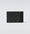 Gucci Gg Canvas Card Holder In Black