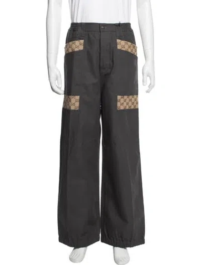Pre-owned Gucci Gg Canvas Cargo Pants W/ Tags In Grey
