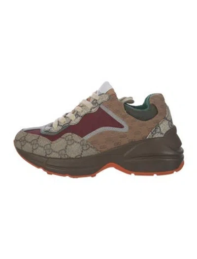Pre-owned Gucci Gg Canvas Chunky Sneakers In Neutral