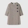 Gucci Gg Canvas Coat In Neutral