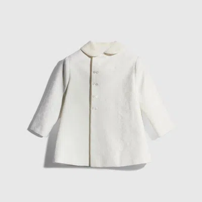 Gucci Babies' Gg Canvas Coat In White