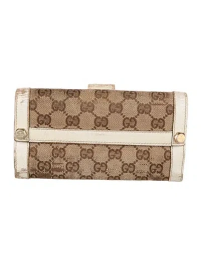 Pre-owned Gucci Gg Canvas Continental Wallet Gg Canvas Continental Wallet In Brown