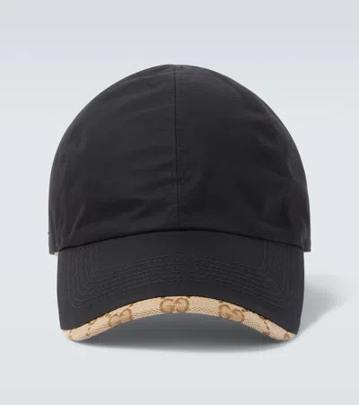 Gucci Gg Canvas Cotton-blend Baseball Cap In Gray
