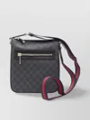 Gucci Web Stripe Gg Canvas Crossbody Bag In Gray
