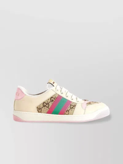 Gucci Gg Supreme Fabric Sneakers With Web Motif In Multi