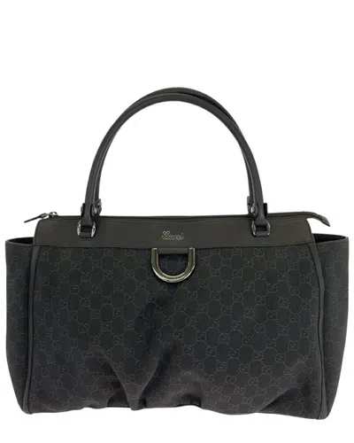 Gucci Gg Canvas Denim Tote Shoulder Bag (authentic Pre-loved) In Gray