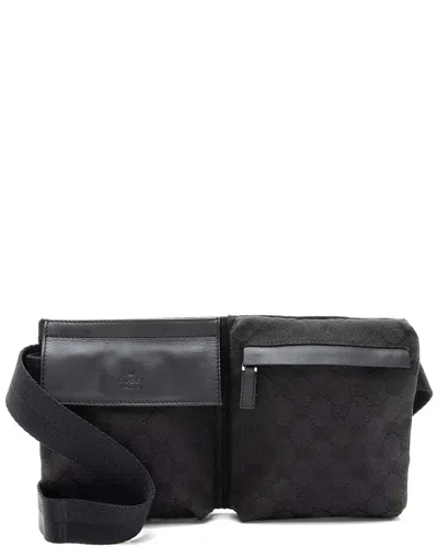 Gucci Gg Canvas Double Pocket Belt Bag (authentic Pre-loved)