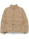 Gucci Women Gg Canvas Down Jacket In Brown
